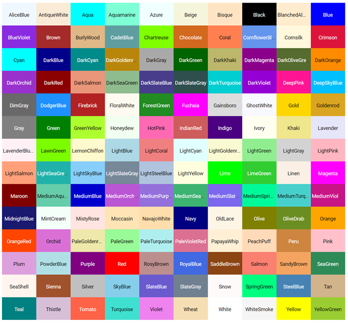Colour reference