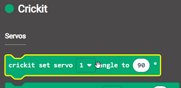 crickit set servo